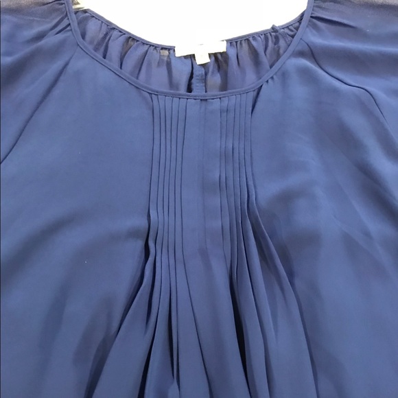 Royal blue flowy sheer top - Picture 4 of 6